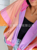 New Ins Ladies Autumn Coat · Fresh Cotton Hoodie Color Hooded Oversized Jacket-Outfit
