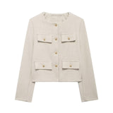 Fongt And Winter New Women's Small Fragrant Fashion Button Dress Short Suit Jacket B88646