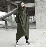 Loose Street Zipper Hooded Long Lining