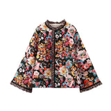Fongt Explosion In Autumn And Winter 2025 Lace Horn Sleeve Cotton Coat Printing
