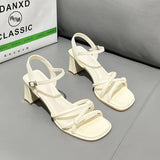 Fongt New Summer 2024 Dress With Silver High Heels Sandals-Outfit