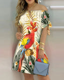 Independent Station Fashionable And Sexy Women's Printed Dress Spot-Outfit