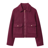 Fongt Women's Explosive Zipper Soft Jacket Jacket