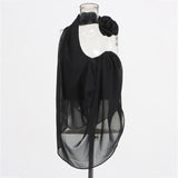 Fongt Off-Common Shirt 2025 Autumn And Winter New Splicing Flowers Folded Neck Repair Slim Thin Top Shirt Woman