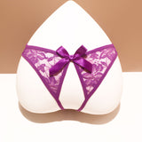 Fongt Sexy Lace Transparent Bow Open Free Off Hot Water-Soluble Flowers 2025 New Summer Trousers