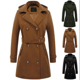 Fongt Order 2025 Autumn And Winter Hair This Female Coat Hooded Big-Size Nanny Coat Wish Station