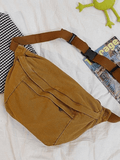 Vintage Wash Capacity Crossbody Bag-Outfit