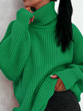 Women Ribbed Sweater Loose Turtleneck Casual Fashion Female Pullover 2022 Autumn Winter Long Sleeve Lady