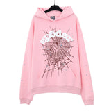 Tide Card Prints Letters, Cobwebs, Personality, Hip-Hop Couples, Hooded Sweaters, Casual Sweaters, Sports Sets.-Outfit