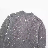 Autumn Pearl Knitted Pilot Jacket 9598197-Outfit