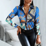 Sleeve Elegant Patchwork Slim