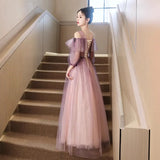 Fongt Adult Vocal Art Exam Evening Dress Dress Light Extravagant Purple Engagement Winter Long-Sleeved Toaster