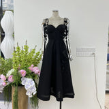 Trend Pure Temperament Summer Flowers With Shoulder Strap Chest Cushions Holiday Beach Style