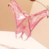 Fongt Sexy Lace Transparent Bow Open Free Off Hot Water-Soluble Flowers 2025 New Summer Trousers