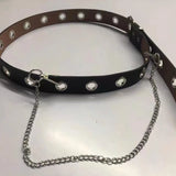Fongt Lady Square Buckle Casual All-Hole Belt Korean Version Student Decoration With Jeans Black Belt Female-Outfit