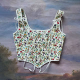 Fongt Strawberry Berry French Court After Strapped Corset Retro Bouquet Of Fish Bone Corset