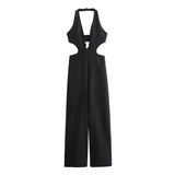 Fongt 2023 New Women's Neck Collar Long Jumpsuit 7901237-Outfit
