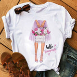 Women Sunflower Girl Printed T