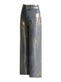 Fongt Straight Leg Jeans For The Spring 2024 New Retro Trend Wide-Leg Pants-Outfit