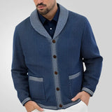 Fongt Men's Casual Casual Knitwear Jacket Autumn And Winter Three-Dimensional Bag Open Shirt Flipped Sweater