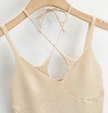 Knit Double Strap Top-Outfit