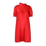 Fongt Large-Size Women's Clothing 2025 Summer New Fashion Loose Casual Strapped To The Folding Dress