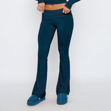 Fongt New Casual Wind Low-Rise Horn Pants Fashion Thin Solid Pants Set Women