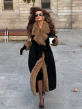 Fongt Temperament Famous Autumn And Winter Fashion Long-Terms Of The Big Lady, The Fur Wool Coat Coat Coat Woman