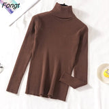 basic turtleneck bottomed sweater women tops woman soft warm slim black white pullover knitted sweaters Jumper pull