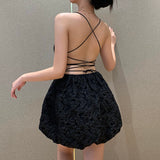 Women Sexy Bodycon Party Dresses Backless Spaghetti Straps Clubwear Mini Dress low neck drop