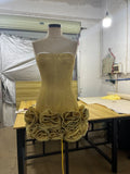 Spring And Summer New Women's Gold Beads Sexy Corset Dress Tight Floral