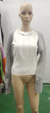 Fongt P Sexy Solid Color Ultra Short Long-Sleeved Sweater Coat-Outfit