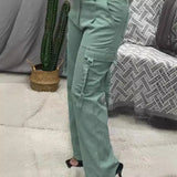 Fongt Street Fashion Retro Overalls Multi-Pocket Casual Straight