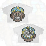 T-Shirt Hip-Hop Fun Cartoon Pattern Printing Oversized T-Shirt Original Gothic Cotton Short Sleeves-Outfit