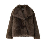 Fongt Women's Explosive Artificial Hairy Fluffy Women's Jacket