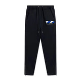 Rainbow Gradient Letter Tiger Head Printing Ins Trendy Sweater Trousers Jogging Suit-Outfit