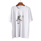 Gothic Graphic T Shirt Women 2021 Summer New Oversized Cotton Tees Casual Aesthetic Character Printed O Neck