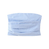 New Pleated Design Back Sweater Chest Blouse 1221680-Outfit