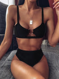 Fongt 2023 Swimsuit Ladies Split Swimsuit Leopard Print Bikini New Swimsuit-Outfit