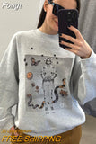 Graphic Sweatshirts for Women Fashion Designer Pullovers Tops 2023 Womens Clothing Female Loose Sweatshirt