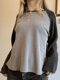 Ribbed Raglan Sleeve Tee-Outfit