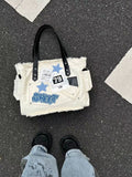 Large Sticker Canvas Bag with Star