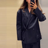 Fongt 2025 New Women's Loose Commute High-End Feeling Short-Line Long-Sleeved Blazer Women
