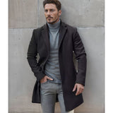Fongt Men's Wool Coat British Wind Autumn And Winter Thicker, The Long Wind Coat In The Long-Colored Multi-Code Can Be Selected