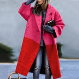Fongt New 2025 Autumn Women's Long-Sleeved Collar Coat Prints The Long