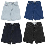 Clothes Polar Boy Shorts Y2K Original Hip-Hop Cartoon Graphic Embroidered Jeans-Outfit