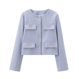 Fongt And Winter New Women's Small Fragrant Fashion Button Dress Short Suit Jacket B88646