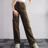 Fongt New Jump Casual Trousers Mid-Rise Three-Dimensional Pocket Trousers Waist-Up Trousers