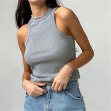 Fongt Summer New Slim Short Sexy Slim Vest-Outfit