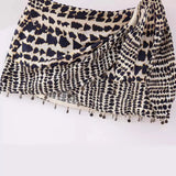 Spring Style Beaded Double Skirt Print Skirt Miniskirt 9878124-Outfit